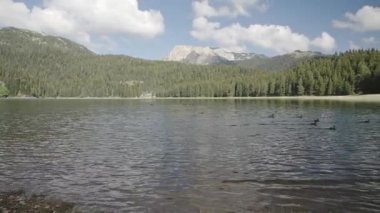 Black Lake in Durmitor National Park in Montenegro. Panoramic view