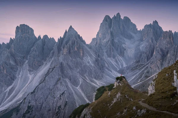 Panoramisch Uitzicht Dolomieten Ochtend Uitkijkpunt Cadini Misurina Italiaanse Alpen Verbazingwekkend Stockfoto