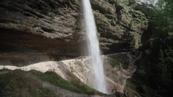 Piękny Widok Wodospad Pericnik Parku Narodowym Triglav Słowenia — Wideo stockowe