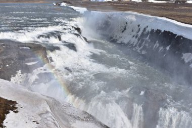 Gullfoss Şelalesi İzlanda 'nın Altın Şelalesi