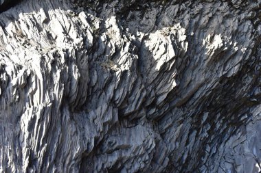 Reynisfjara Bazalt Sütunları İzlanda İkonik Kara Kum Sahili