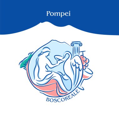 Görüntü Boscoreale ve Vesuvius ile Pompeii kazıları