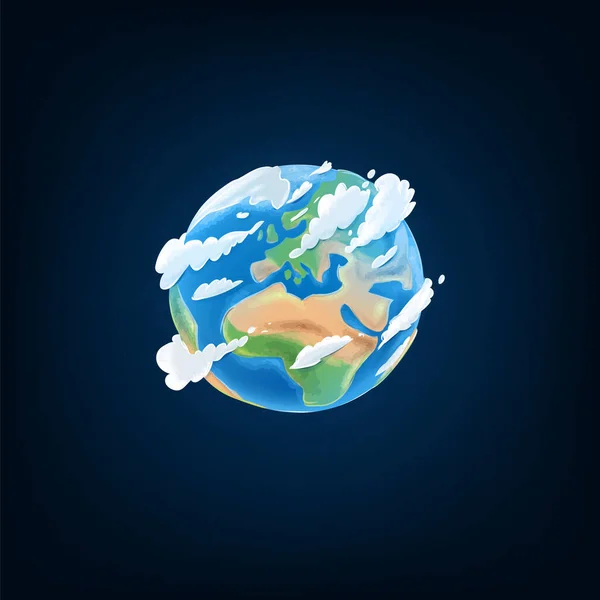 Stiliserad Vektor Illustration Jorden Världen Vektor — Stock vektor