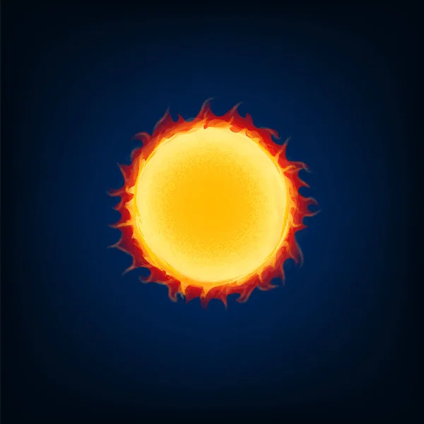 星相学课上的卡通太阳图标 — 图库矢量图片