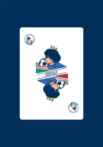 Naples Card Italy Flag Vector Illustration — Stock Vector