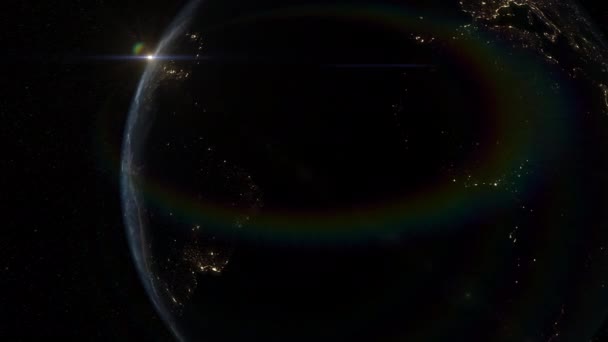 Обертання Сходу Сонця Планети Земля Космосу — стокове відео