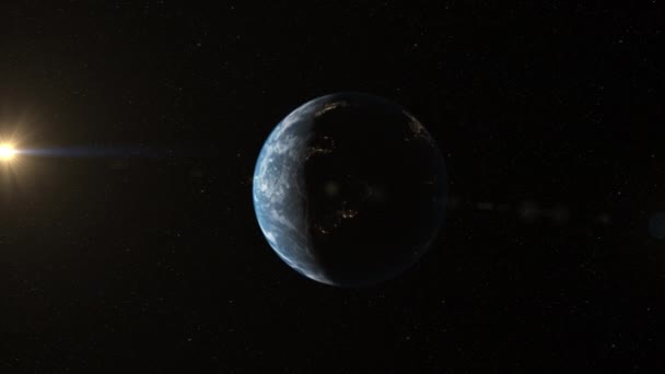 Rotirea Planetei Pământ Din Spațiu — Videoclip de stoc