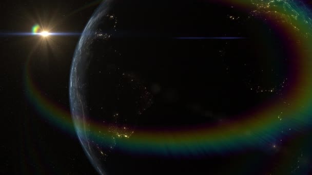 宇宙から地球を回転させる — ストック動画