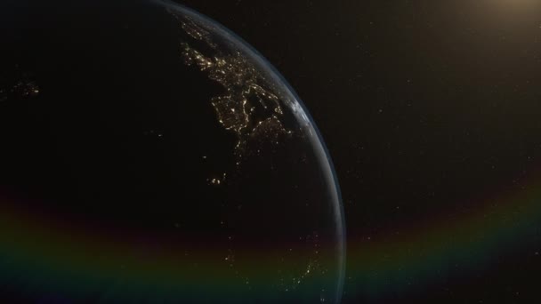 Rotatiing Planet Earth Space — Αρχείο Βίντεο