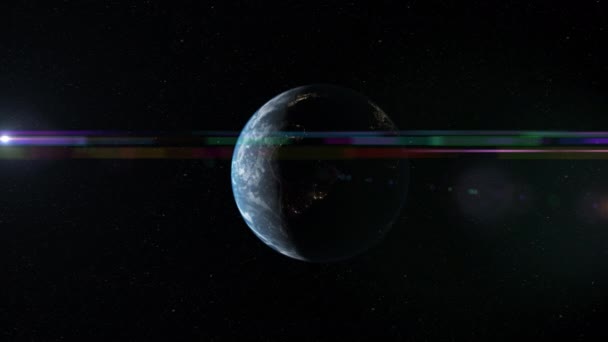 Rotación Del Planeta Tierra Desde Espacio — Vídeos de Stock