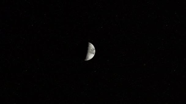 Rotating Shot Moon Moon Close Space Earth Sunflare — Vídeo de Stock