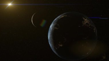 Toprak, ay ve güneş uzay hareketlerinde parlıyor