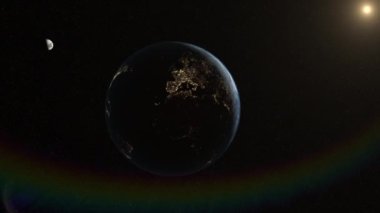Toprak, ay ve güneş uzay hareketlerinde parlıyor