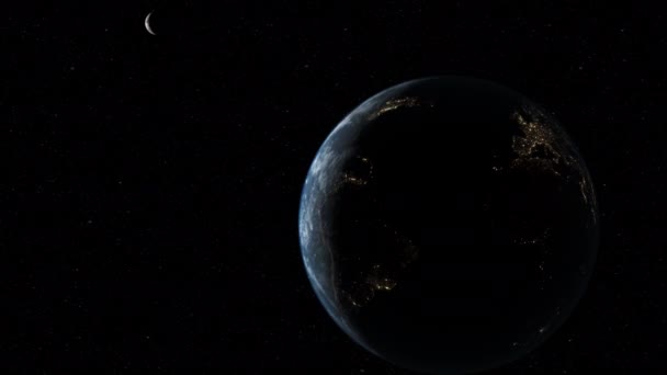 地球や月や太陽は宇宙運動のフレアで — ストック動画