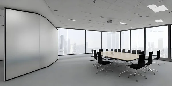 Ενισχύστε Χώρο Εργασίας Σας Σύγχρονη Αίθουσα Συνεδριάσεων Γραφείο Render — Φωτογραφία Αρχείου