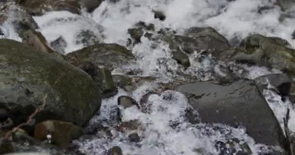 閉じ込めの魅力 見事な岩を通って流れる川の流れのスローモーション — ストック動画