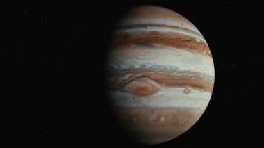 Jüpiter uzay yörüngesinde sinematik görünüm 4k uydularla