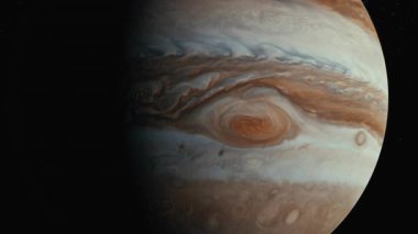 Jüpiter uzay yörüngesinde sinematik görünüm 4k uydularla
