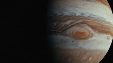 Jüpiter uzay yörüngesinde sinematik görünüm 4k uydularla