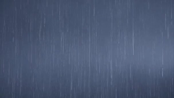 Fallende Regenwaldkabinen Schwarzer Hintergrund Sturmüberzug Regennebel Starkregen Regenspritzer — Stockvideo