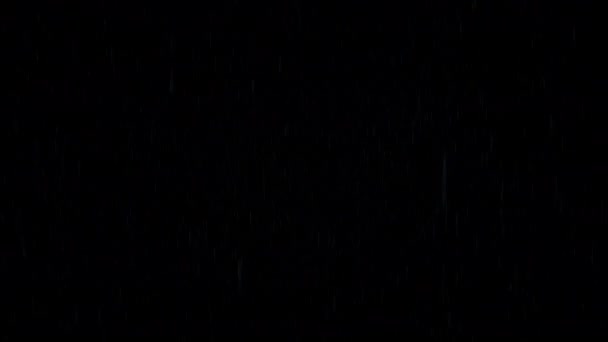 落雨森林小木屋 黑色背景风暴叠层 — 图库视频影像