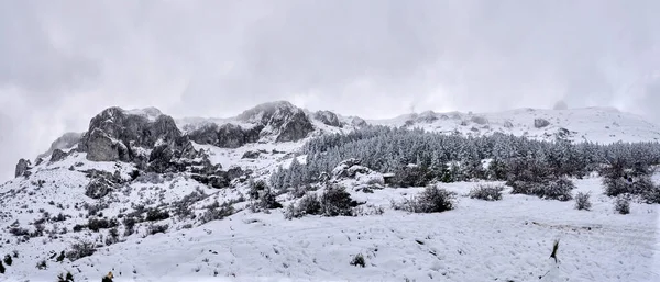 Sierra Aitana Con Nieve Sierra Aitana Punto Más Alto Provincia — Foto de Stock