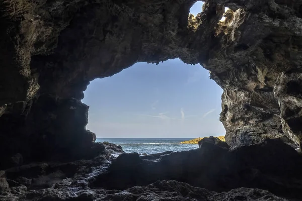 Cova Tallada Javea Caverna Mar Parque Natural Montgo Província Alicante — Fotografia de Stock