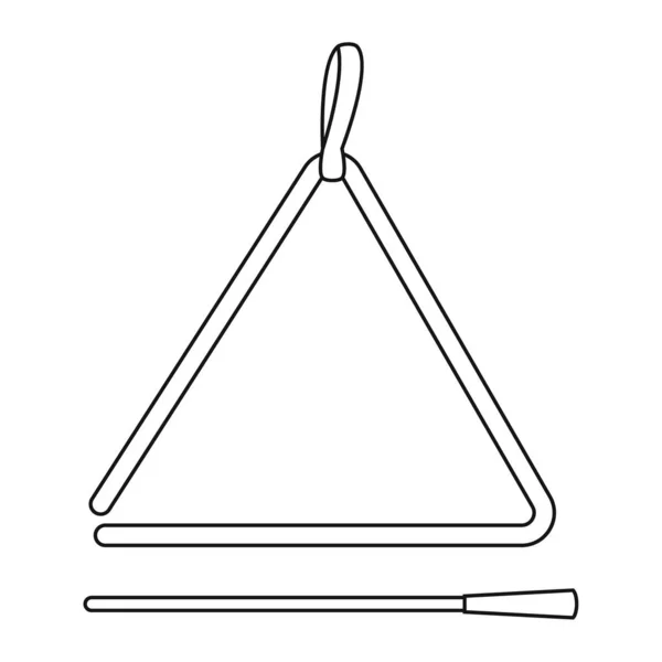 Jednoduché Zbarvení Kreslený Vektor Ilustrace Trojúhelníku Izolované Bílém Pozadí — Stockový vektor