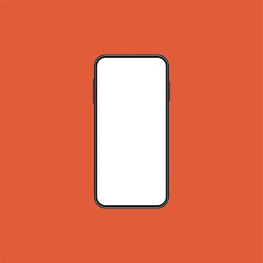 Boş ekran ile modern akıllı telefon arayüzü