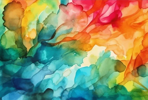 抽象的な水彩色の背景 — ストック写真