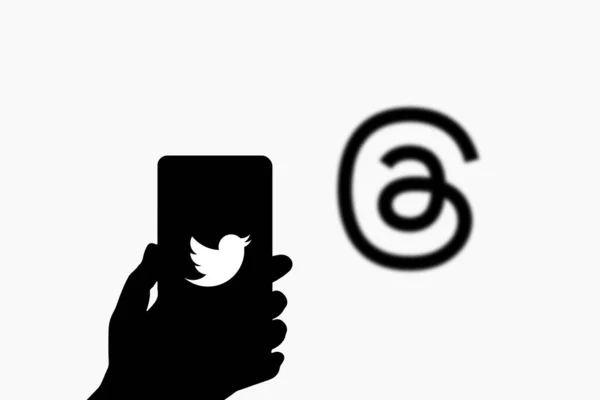 Threads Und Twitter Konzept Hintergrund — Stockfoto