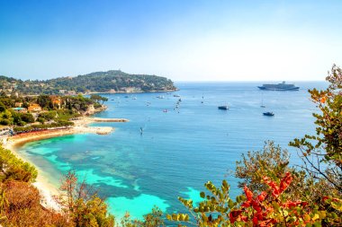 Sahil şeridi, Saint Jean Cap Ferrat, Cte dAzur, Fransa 