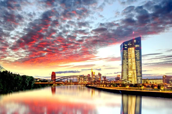 Європейський Центральний Банк Франкфурт Майні Гессен Німеччина — стокове фото
