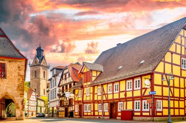 Eski Korbach Şehri, Hessen, Almanya 