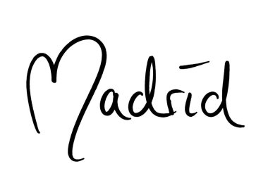 Madrid, beyaz üzerine siyah el yazısı 