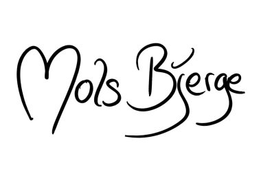 Mols Bjerge Handwritten black on white 