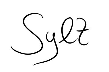 Sylt, Handwritten black on white 