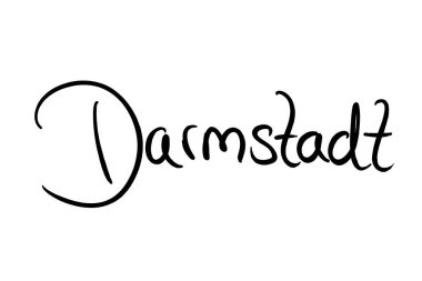 Darmstadt, Handwritten black on white 