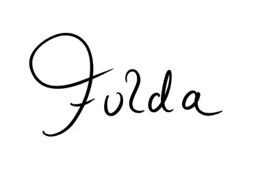 Fulda, Handwritten black on white 