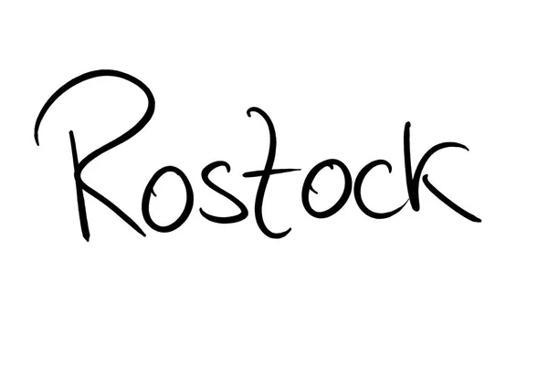 Rostock Handwritten Black White — Fotografia de Stock