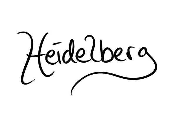 Heidelberg Handwritten Black White — Fotografia de Stock