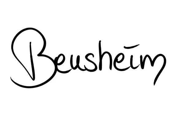 Bensheim Handwritten Black White — Fotografia de Stock