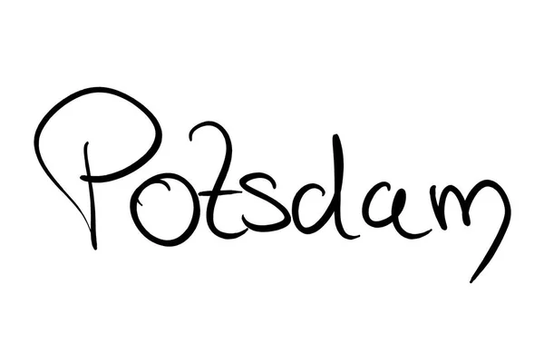 Potsdam Handwritten Black White — Fotografia de Stock