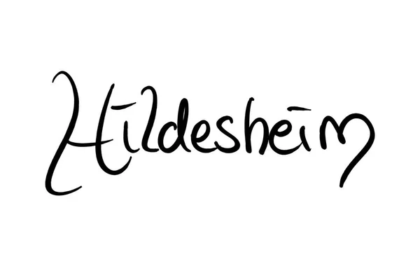 Hildesheim Handwritten Black White — Fotografia de Stock