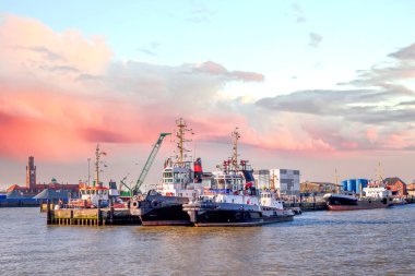 Harbour of Wischhafen, Germany 