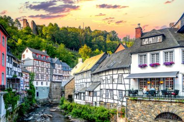 Old city of Monschau, Germany  clipart