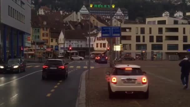 Καλοδιατηρημένοι Δρόμοι Στην Ελβετία Στην Ευρώπη — Αρχείο Βίντεο
