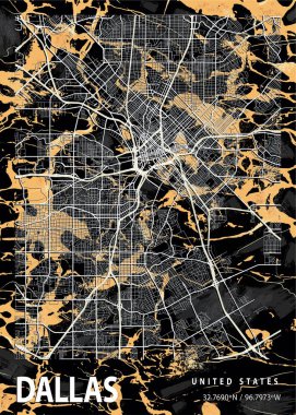 Dallas - Birleşik Devletler Andromedas Mermer Haritası dünyanın en ünlü şehirlerinin güzel bir kopyası. Bu fiyata böyle bir baskı bulamazsın..