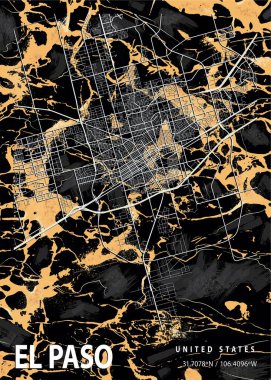 El Paso - Birleşik Devletler Andromedas Mermer Haritası dünyanın en ünlü şehirlerinin güzel bir kopyası. Bu fiyata böyle bir baskı bulamazsın..