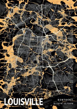 Louisville - Birleşik Devletler Andromedas Mermer Haritası dünyanın en ünlü şehirlerinin güzel bir kopyası. Bu fiyata böyle bir baskı bulamazsın..